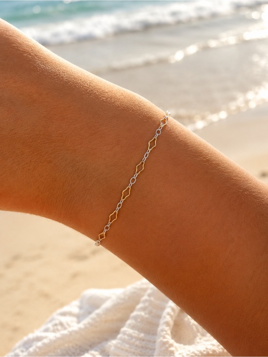 Venus and Vulcan Jewelry - Ripple Two-Tone Custom Bracelet